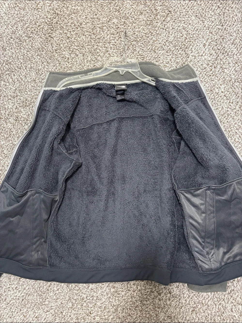 The North Face gray fleece lined Jacket L